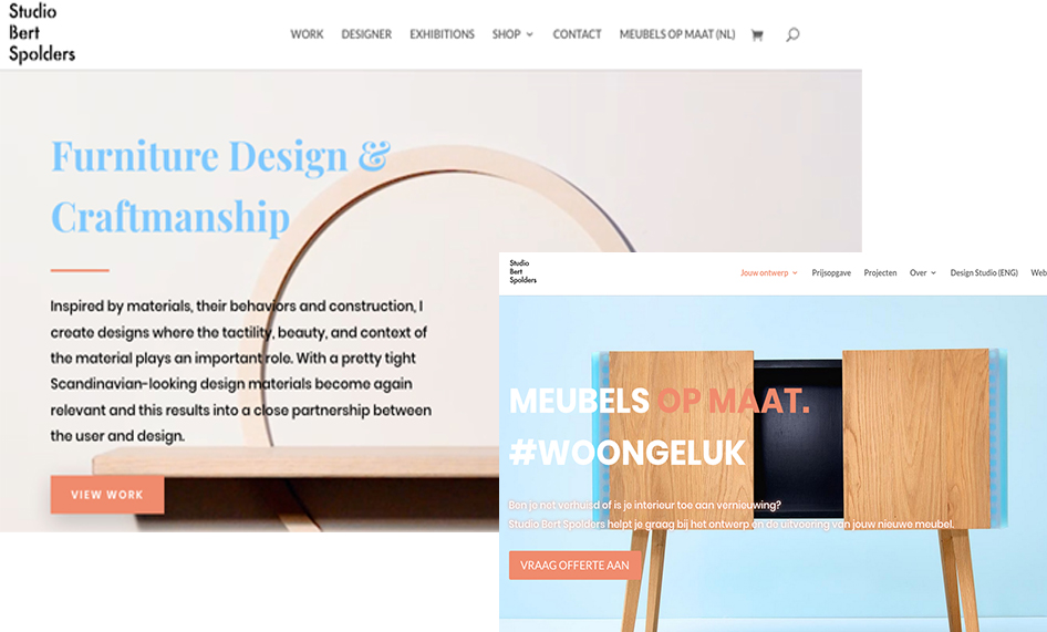 Meubels op Maat wordpress website